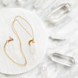 Dreams - Crystal and Moon Necklace