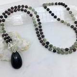 Make it Happen Mini Mala with Garnet, Labradorite and Onyx