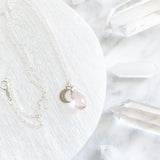 Dreams - Crystal and Moon Necklace