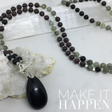 Make it Happen Mini Mala with Garnet, Labradorite and Onyx