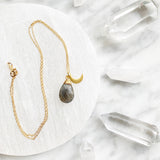 Dreams - Crystal and Moon Necklace