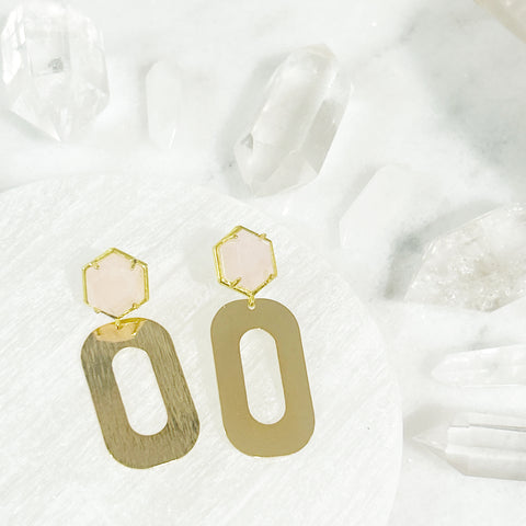 Geometric Gemstone Earrings