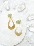 Geometric  Drop Gemstone Earrings