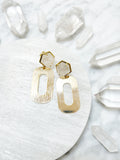 Geometric Gemstone Earrings