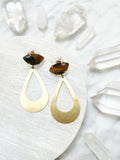 Geometric  Drop Gemstone Earrings