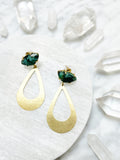 Geometric  Drop Gemstone Earrings