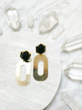 Geometric Gemstone Earrings