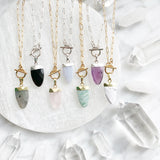 Hard Things Break - Crystal Point Necklace