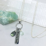 Love you Forever Custom Gemstone Charm Necklace